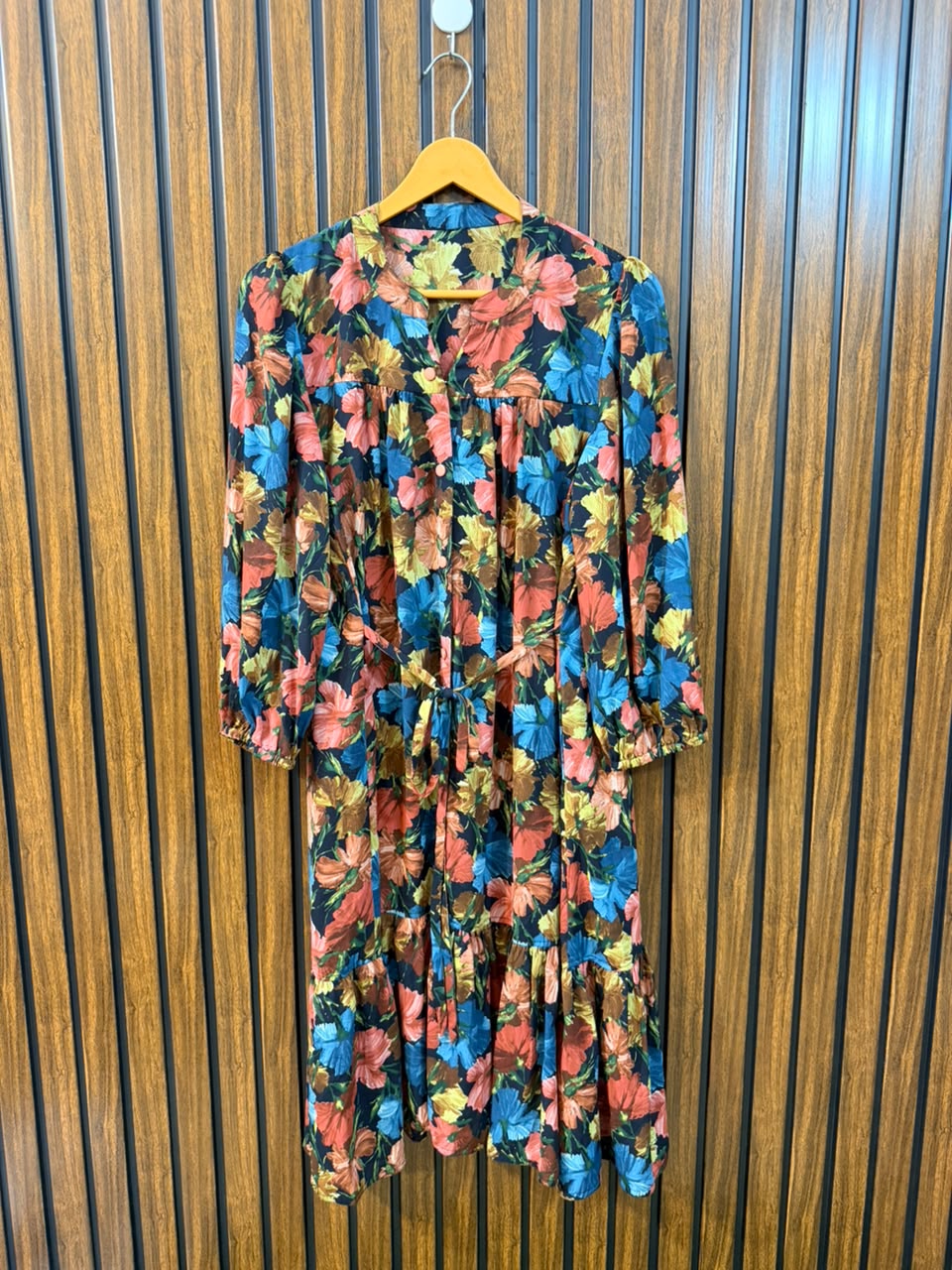 Chest 19  Length 38  Fabric Chiffon Women's Long Top for Daily Wear