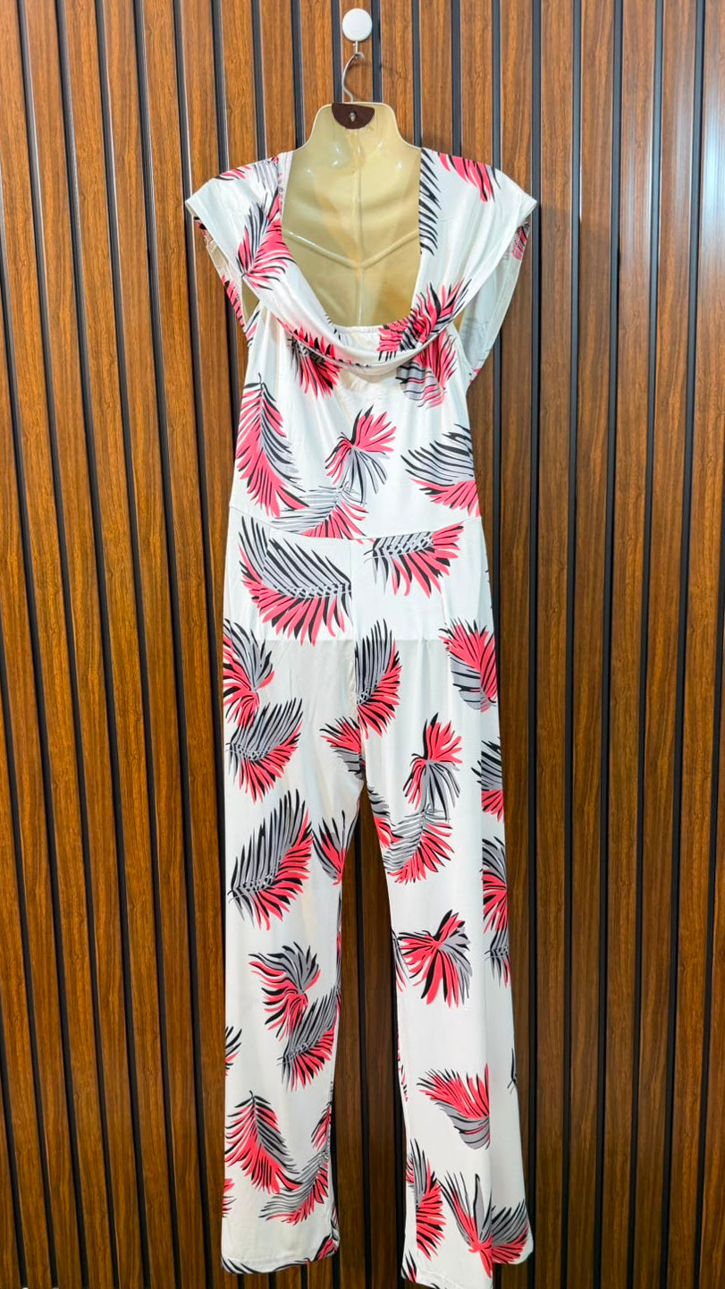 Chest 21  Length 58  Fabric Silk Jersey Western Jumpsuit