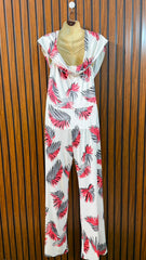 Chest 21  Length 58  Fabric Silk Jersey Western Jumpsuit