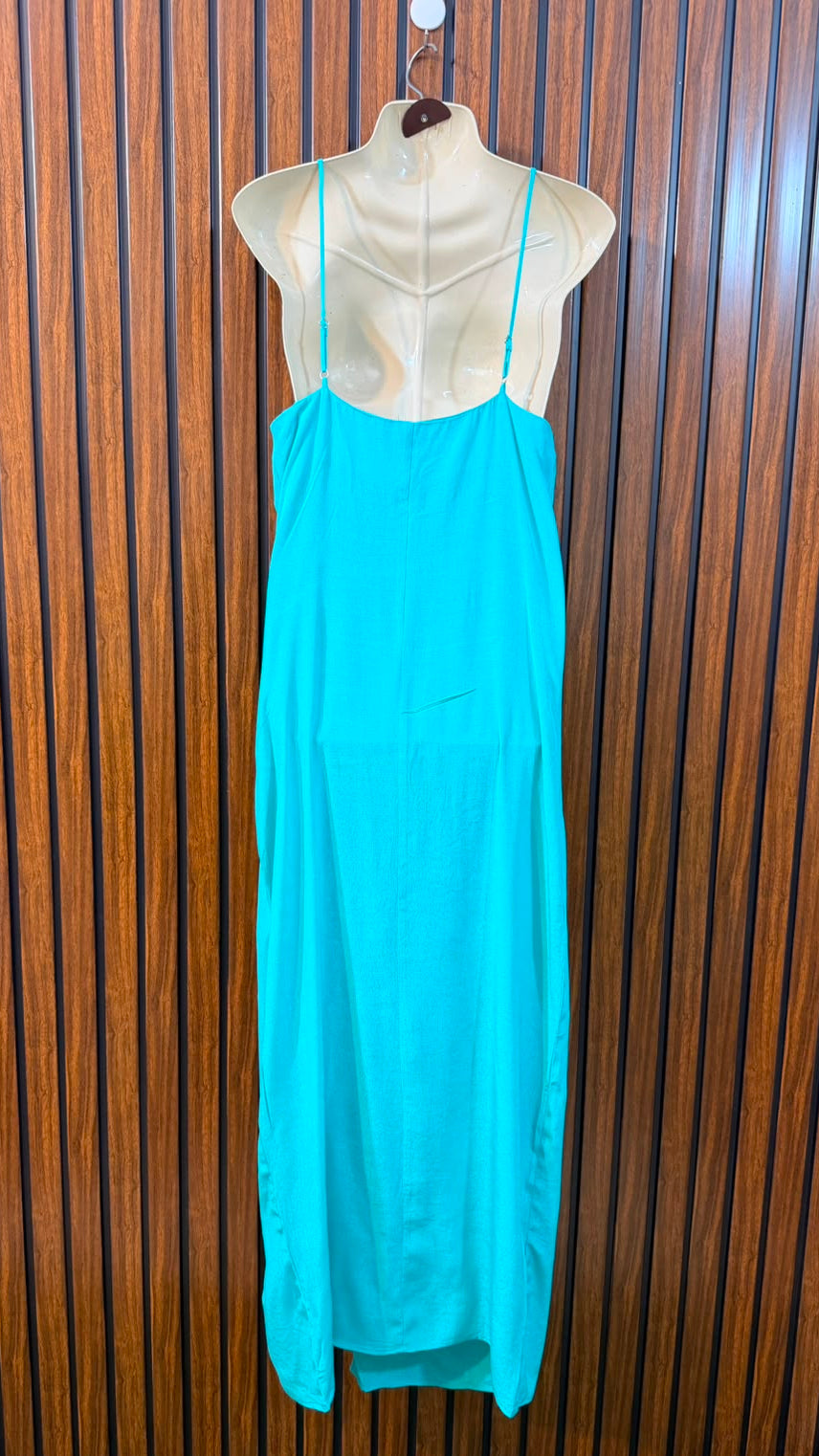 Chest 17  Length 54  Fabric Chiffon Elegant Women's Long Maxi