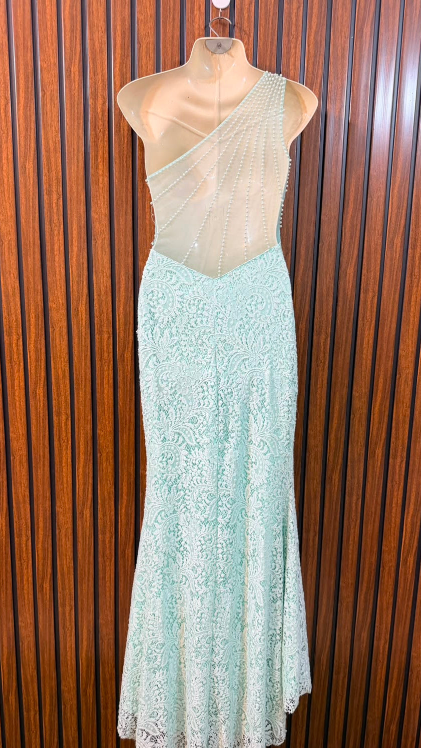 Chest 17  Length 54 To 64  Fabric Net Trendy Women's Long Maxi