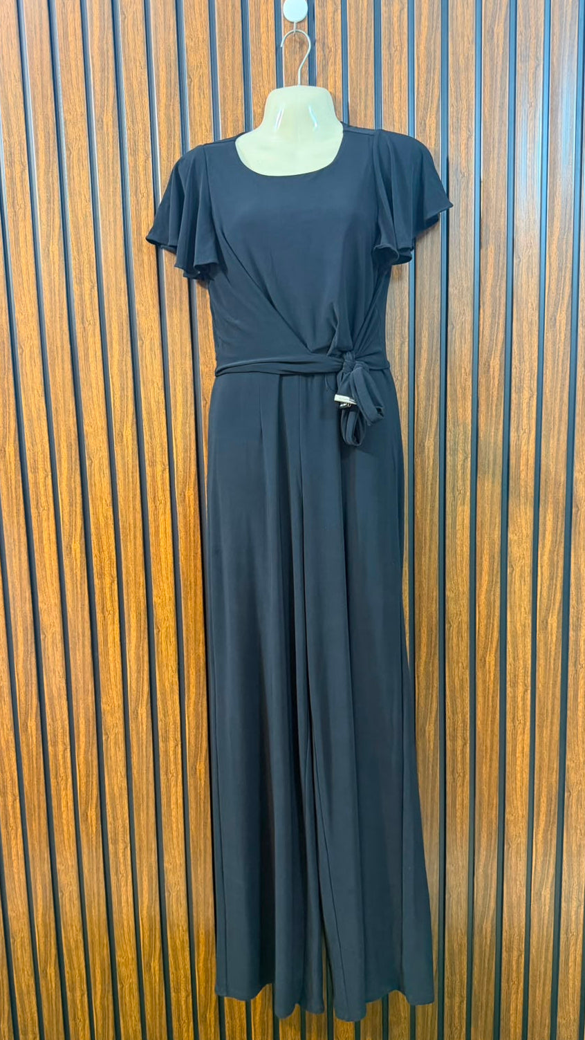 Chest 20  Length 56  Fabric Silk Jersey Western Black Jumpsuit