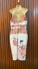 Chest 22  Length 41  Fabric Silk Jersey Branded Western Maxi Dress
