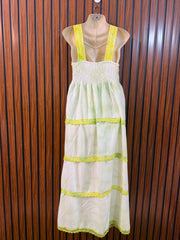 Chest 19  Length 54  Fabric Linen Western Maxi Dress for Women