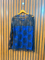 Chest 18  Length 26  Fabric Net Branded Women's Full Sleeve Top