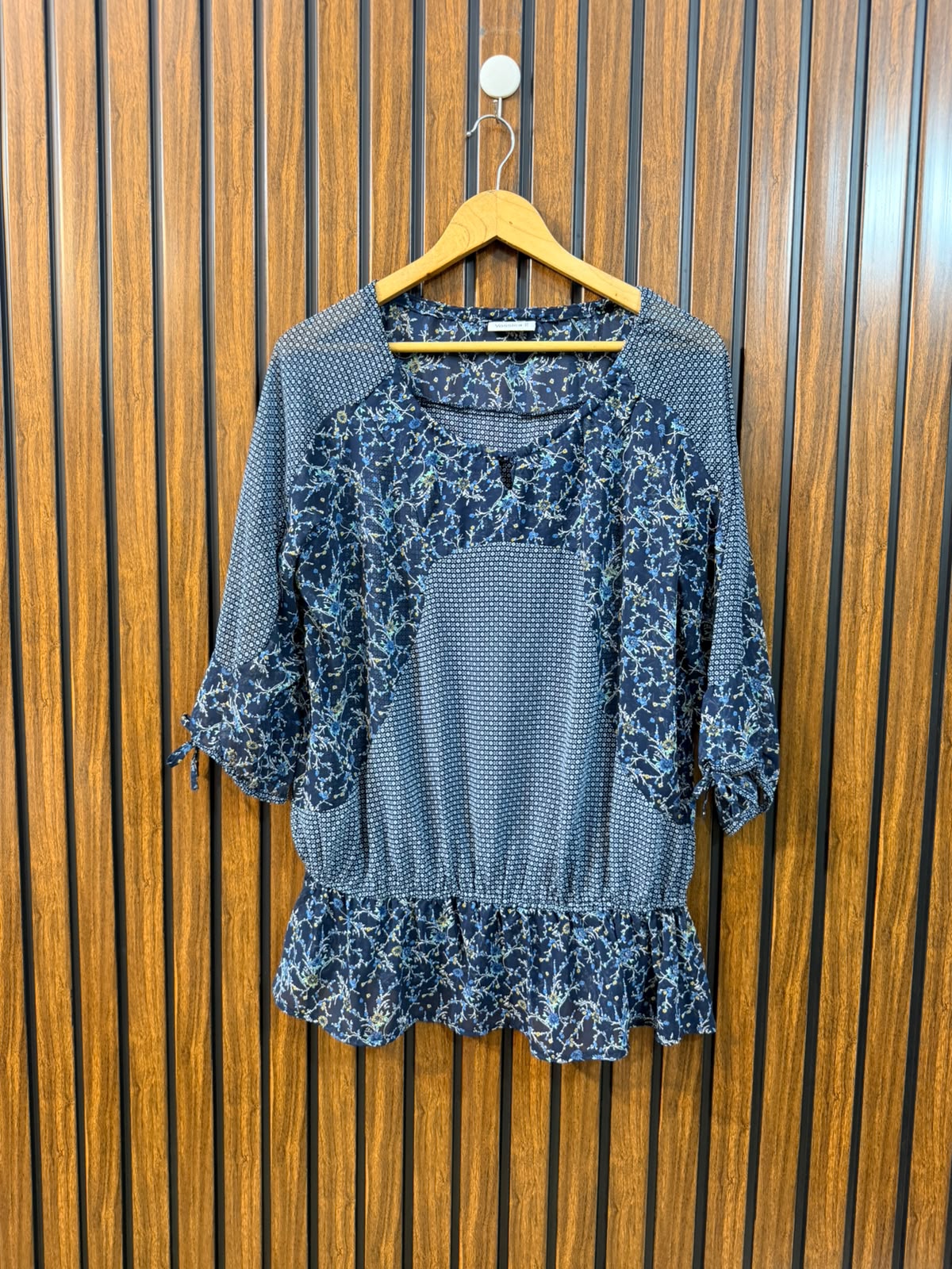 Chest 20  Length 27  Fabric Chiffon Trendy Women's Full Sleeve Top