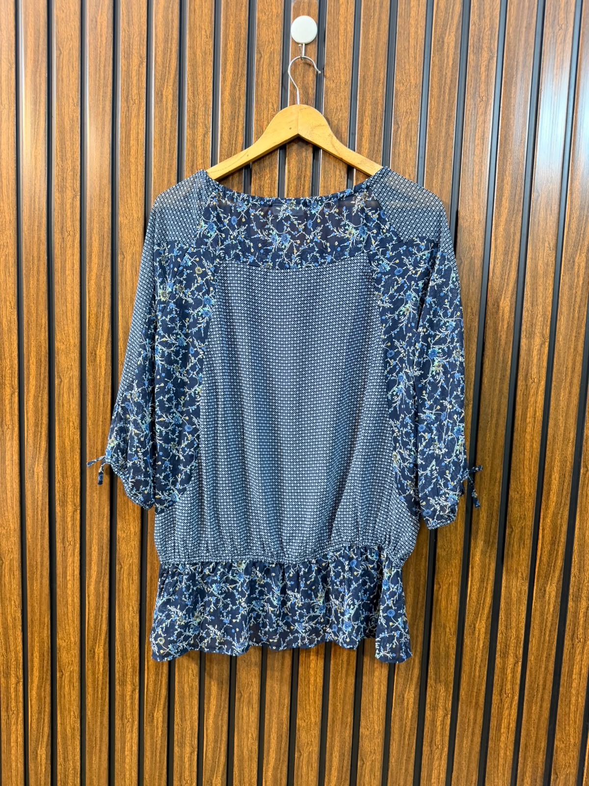 Chest 20  Length 27  Fabric Chiffon Trendy Women's Full Sleeve Top