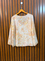 Chest 17  Length 24  Fabric Chiffon Women's Everyday Full Sleeve Top