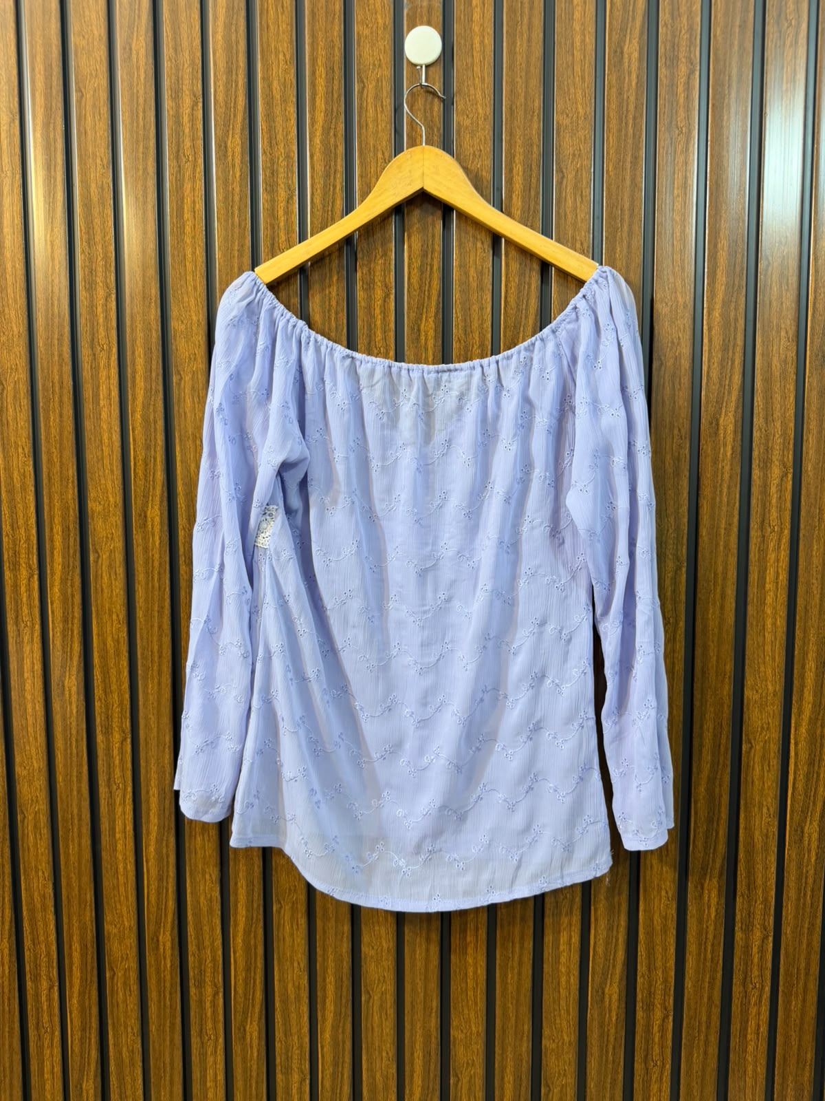 Chest 18  Length 22  Fabric Chiffon Women's Fashion Full Sleeve Top