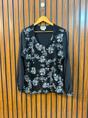 Chest 20  Length 25&nbsp;  Sleeve Fabric Chiffon pther fabric Silk Jersy Women's Branded Long Sleeve Top