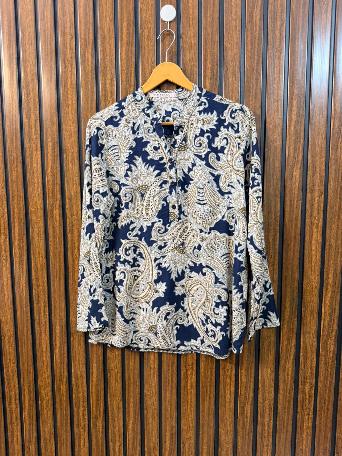Chest 18  Length 25  Fabric Linen Women's Long Sleeve Fashion Top