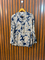 Chest 18  Length 25  Fabric Linen Women's Long Sleeve Fashion Top