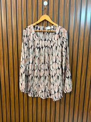 Chest 22  Length 29  Fabric Chiffon Women's Full Sleeve Clothing
