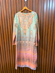 Chest 19  Length 47  Fabric Silk Women's Elegant Long Top