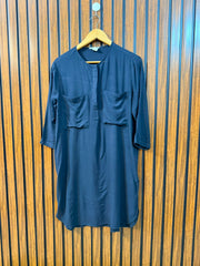 Chest 19  Length 35  Fabric Linen Women's Casual Long Top