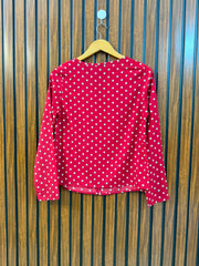 Chest 16.6  Lenght 22  Fabric silk Western Branded Women's Full Sleeve Top