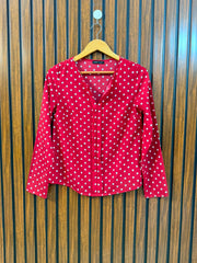 Chest 16.6  Lenght 22  Fabric silk Western Branded Women's Full Sleeve Top