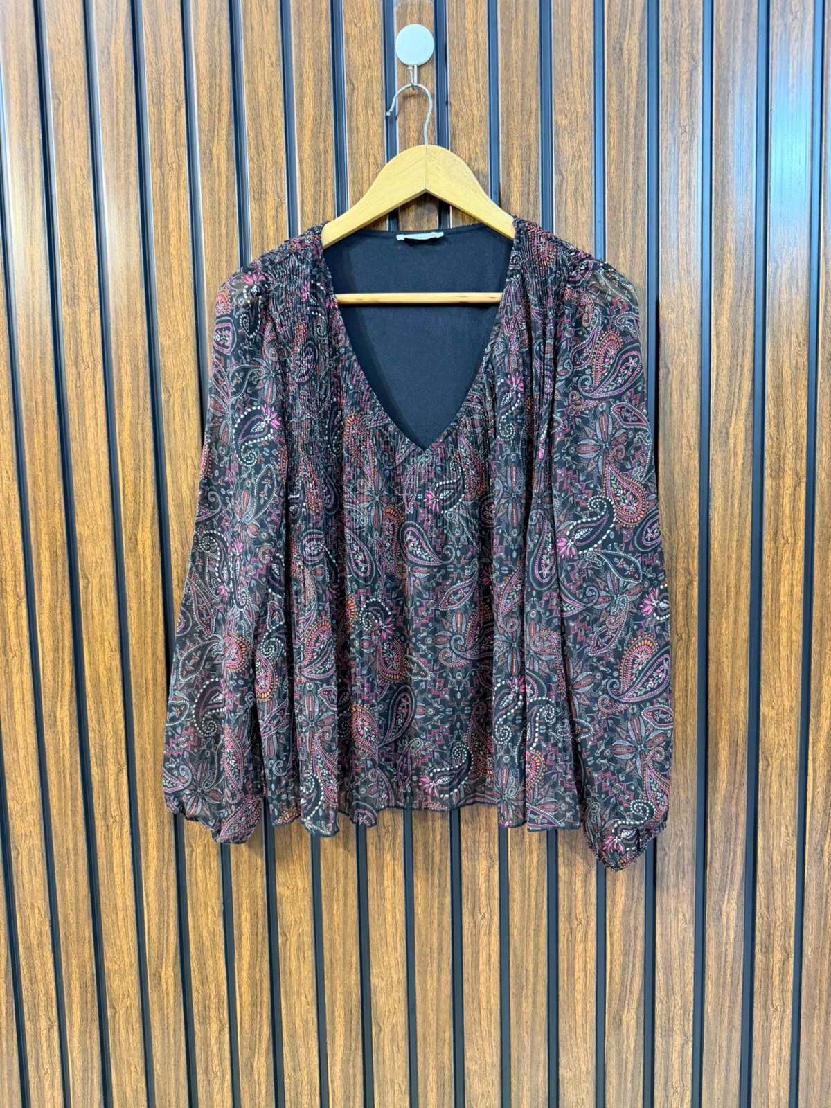 Chest 19  Lenght 21  Fabric Chiffon Women's Western Casual Full Sleeve Top