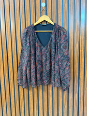 Chest 19  Lenght 21  Fabric Chiffon Women's Western Casual Full Sleeve Top