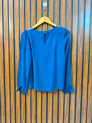 Chest 16  Lenght 21  Fabric Chiffon Elegant Western Women's Full Sleeve Top