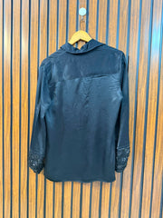 Chest 17  Lenght 24 To 27  Fabric Silk Zara Brand Western Black Top