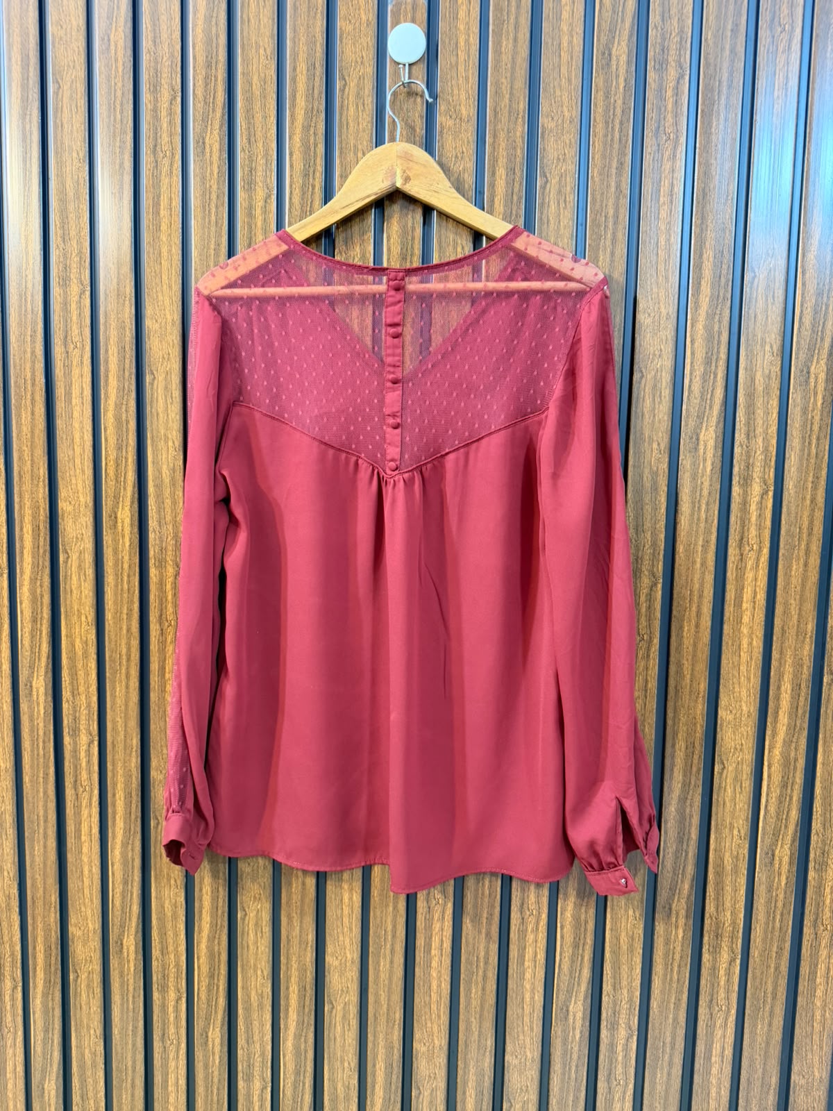 Chest 19  Lenght 25  Fabric Chiffon Western Wear Women's Full Sleeve Top