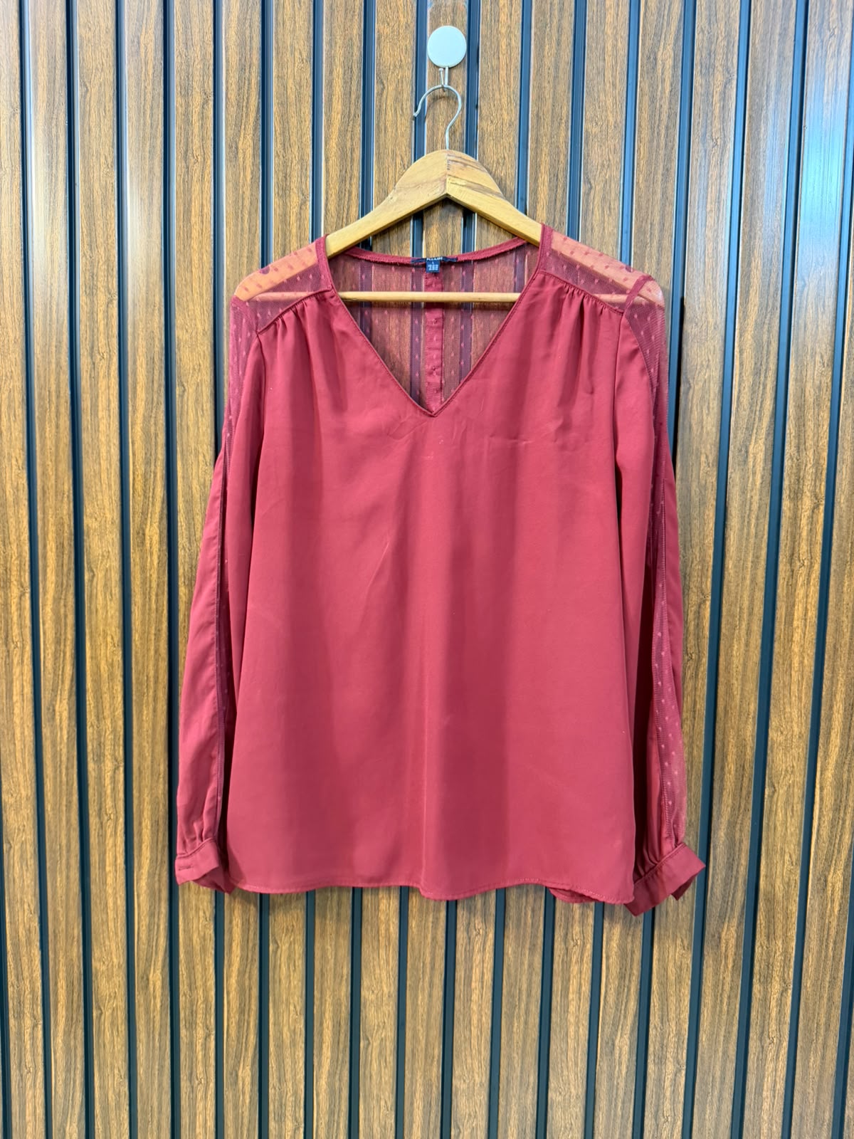 Chest 19  Lenght 25  Fabric Chiffon Western Wear Women's Full Sleeve Top
