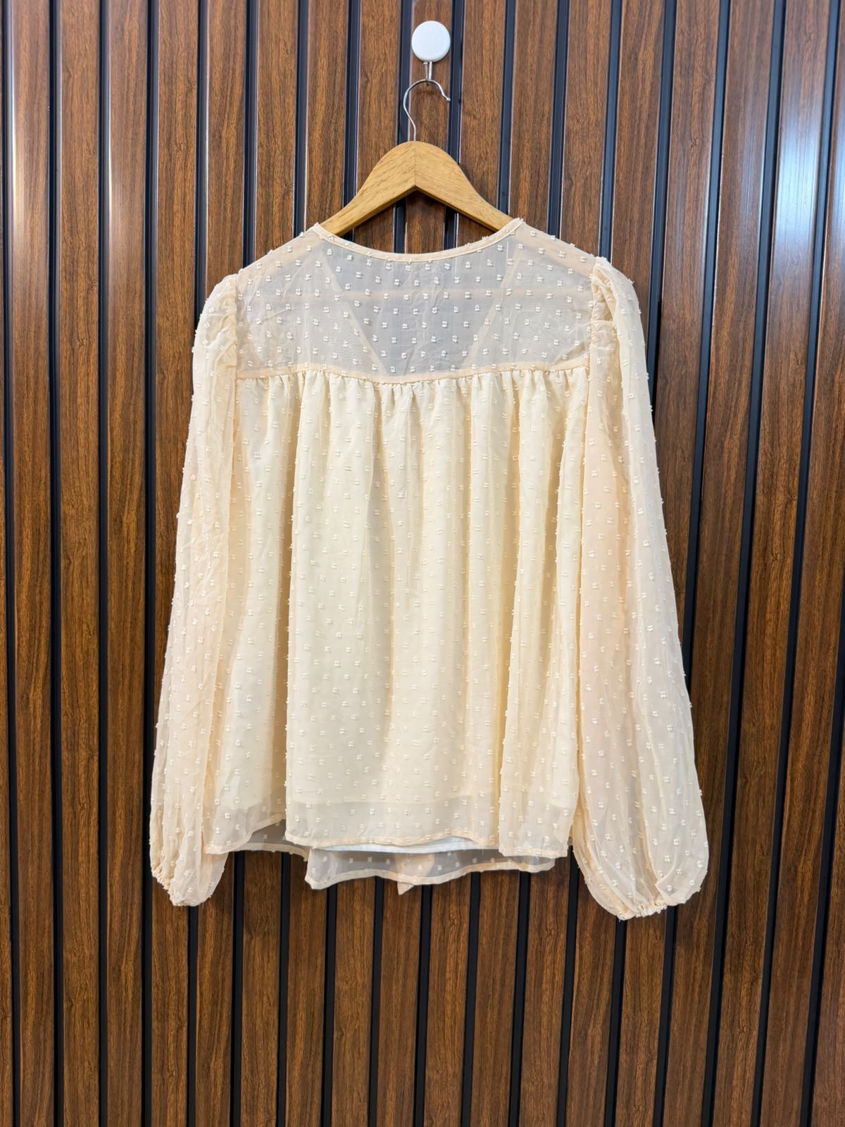 Chest 20  Lenght 24  Fabric Chiffon Branded Western Full Sleeve Top for Women