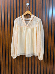 Chest 20  Lenght 24  Fabric Chiffon Branded Western Full Sleeve Top for Women