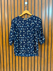 Chest 17  Lenght 21 To 23  Fabric Chiffon Western Women's Essential Full Sleeve Top