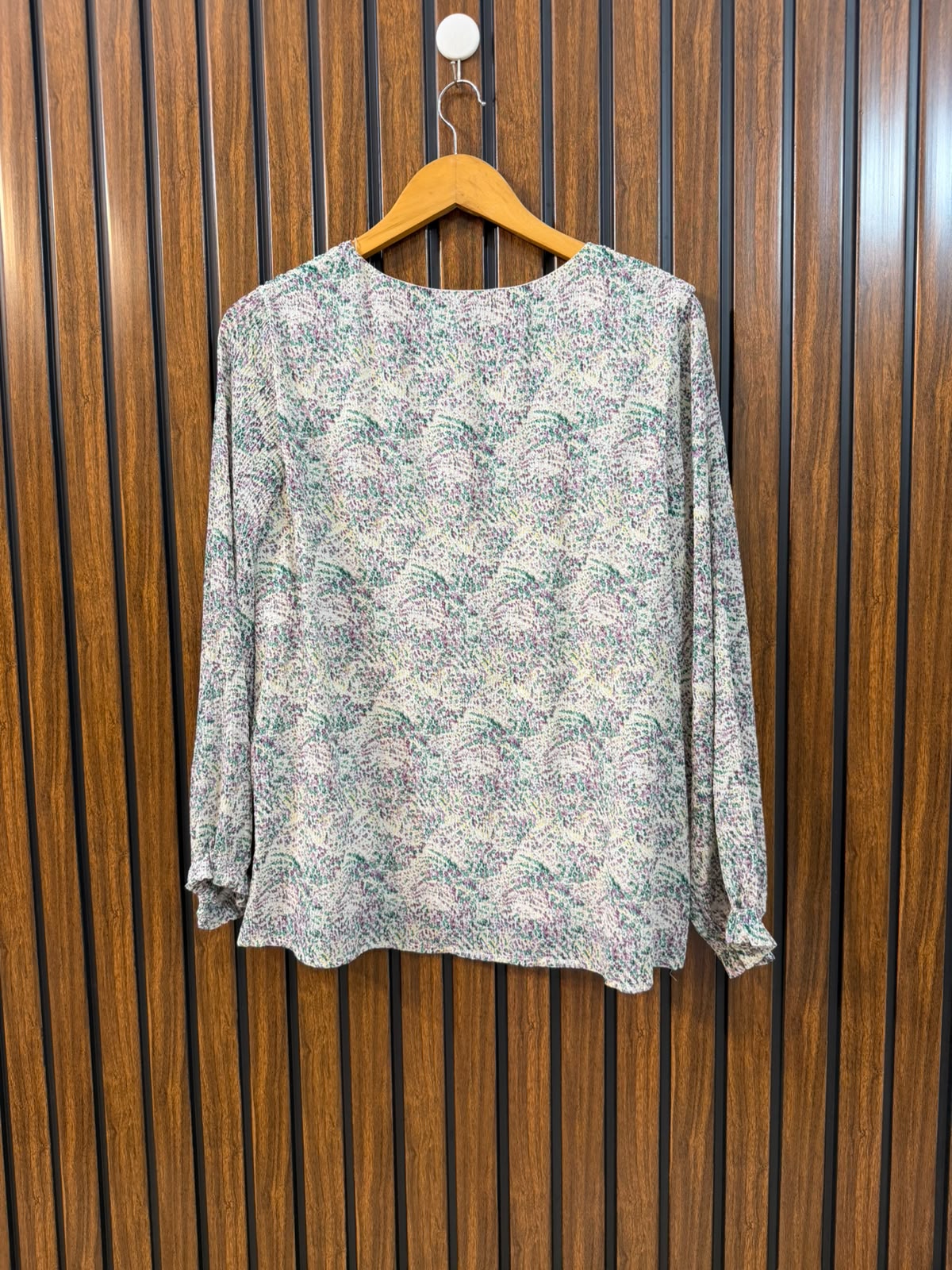 Chest 17  Lenght 24  Fabric Chiffon Western Women's Designer Full Sleeve Top