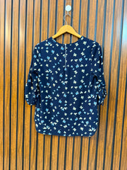 Chest 17  Lenght 21 To 23  Fabric Chiffon Western Women's Essential Full Sleeve Top