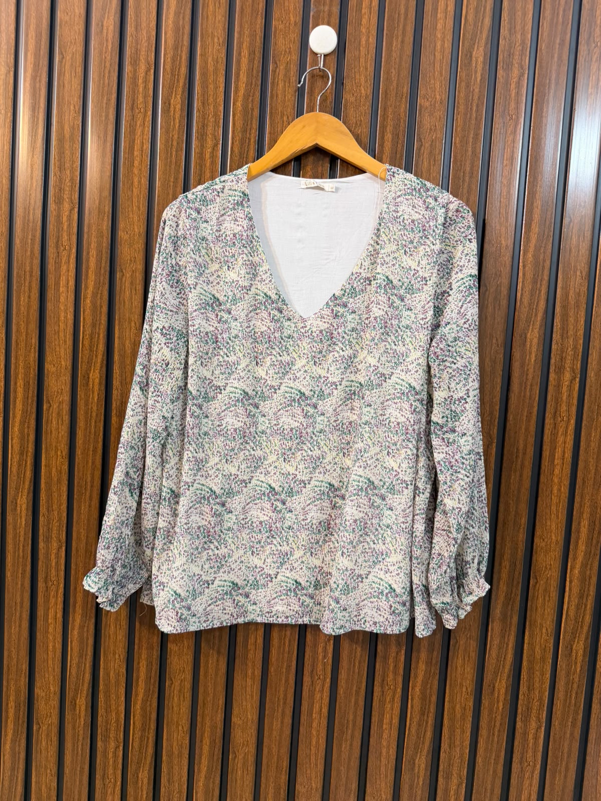 Chest 17  Lenght 24  Fabric Chiffon Western Women's Designer Full Sleeve Top