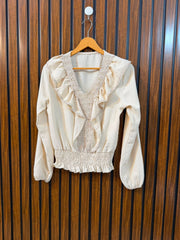 Chest 18  Lenght 20  Fabric Silk Western Women's New Arrival Full Sleeve Top