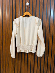 Chest 18  Lenght 20  Fabric Silk Western Women's New Arrival Full Sleeve Top