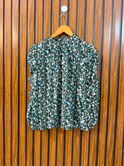 Chest 17  Lenght 21  Fabric Chiffon Women's Western Everyday Fashion Top