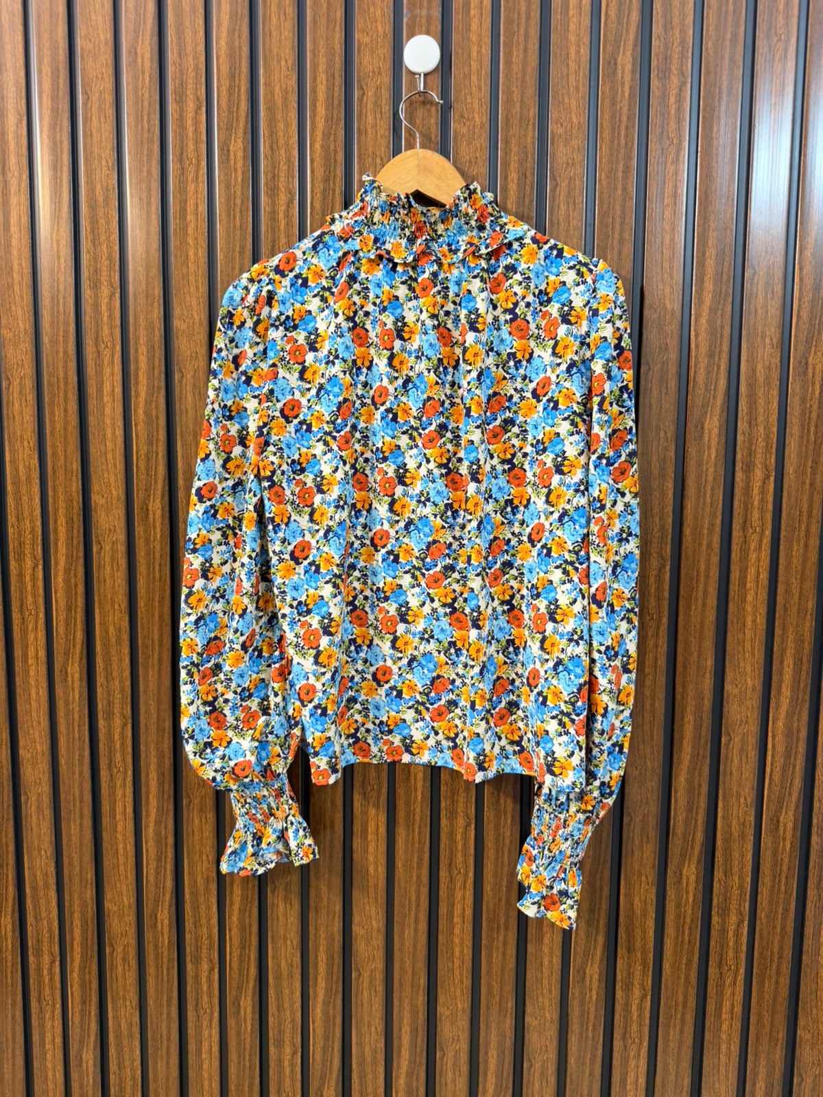 Chest 21  Lenght 22  Fabric Silk Western Women's Contemporary Full Sleeve Top