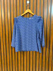 Chest 18  Lenght 21  Fabric Chiffon Western Women's Comfortable Full Sleeve Top