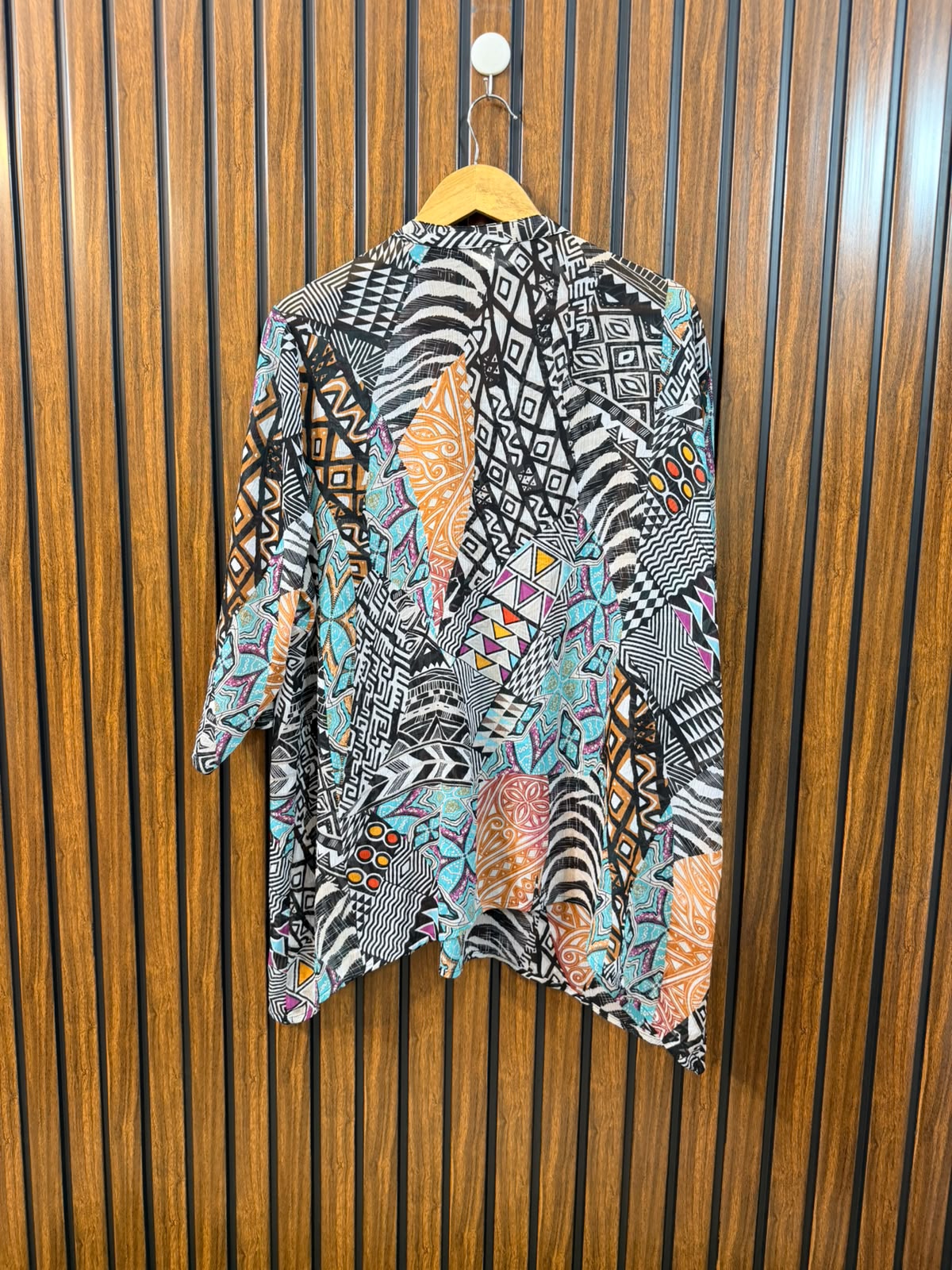 Chest 23  Length 29  Fabric Chiffon Western Women's Chic Full Sleeve Top