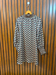 Chest 17  Length 32  Fabric Silk Western Women's Latest Full Sleeve Top