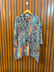 Chest 23  Length 29  Fabric Chiffon Western Women's Chic Full Sleeve Top