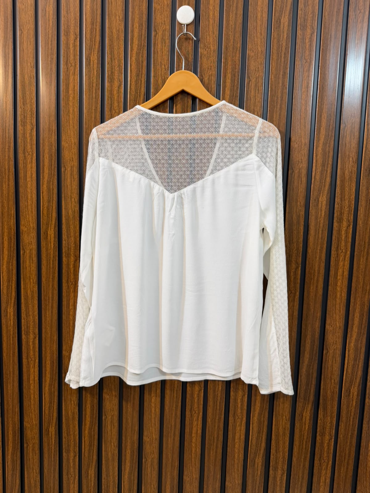Chest 20  Length 23.5  Fabric Net And Rayon Women's Western Modern Fashion Top
