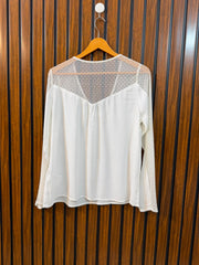 Chest 20  Length 23.5  Fabric Net And Rayon Women's Western Modern Fashion Top