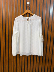 Chest 22  Length 25  Fabric Chiffon Women's Western Boutique Full Sleeve Top