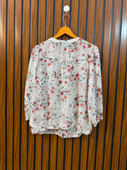 Chest 19  Length 23  Fabric Chiffon Western Branded Women's Fashion Full Sleeve Top