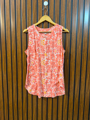 Chest 20  Lenght 26  Fabric  linen Western Branded Women's Sleeveless Top