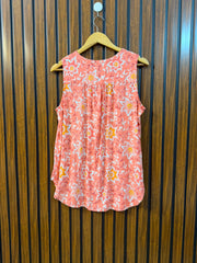 Chest 20  Lenght 26  Fabric  linen Western Branded Women's Sleeveless Top