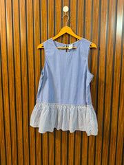 Chest 20  Lenght 25  Fabric cotton Trendy Women's Sleeveless Top