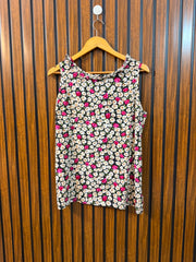 Chest 19  Lenght 25  Fabric linen Women's Casual Sleeveless Top