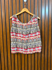 Chest 20  Lenght 21  Fabric cotton Women's Fashion Sleeveless Top